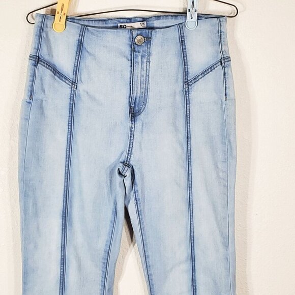 SO Goods For Life Womens Light Blue High Rise Flare Jeans Size 9/29W Cotton Blen - Picture 3 of 12
